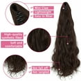 thumbnail image 5 of LELINTA 18" Pony Tail Hairpiece Long Curly Weave Hairpiece Jaw Claw Ponytail Hair Extension One Piece Clip in Synthetic Hair Extensions, 5 of 8