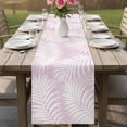 thumbnail image 4 of Palm Leaves Pink Table Runner 70 Inches, Summer Botanical Coastal Tropical Bed Runner Dresser Scarves Tabletop for Indoor Outdoor Parties/Ceremony/Banquet, 13" x 70", 4 of 9