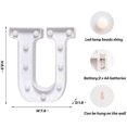 thumbnail image 3 of LED Letter Lights Sign Letters Light Up Letters Sign for Night Light Wedding Birthday Party Battery Powered Christmas Lamp Home Bar, 3 of 8