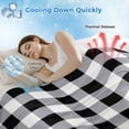 thumbnail image 3 of Sunflower Cooling Blanket,Lightweight Breathable Summer Throw Blanket with Double Sided Cold Effect,Black White Buffalo Plaid Check Country Bee Picnic Blankets Bed Sheet for Hot Sleepers 60"x80", 3 of 8