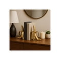 thumbnail image 3 of Decorative Banana Book Ends for Home Decor - Sculptural Book Accessories for Office Spaces, Desk Decor and Home Library - Modern Bookends for Bookshelf or Bedroom Accent - Set of 2, 9", Gold, 3 of 11