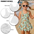thumbnail image 6 of Xixirimido Capybara Boho Mandala Print Girls One Piece Swimsuit with Skirt Modest Sleeveless Swim Dress Featuring Built-in Shorts & UPF 50+ Sun Protection for Beach Pool, 3-4 Years, 6 of 7