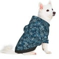 thumbnail image 2 of Fotbe Blue and White Gradient Snowflake Print Small Dog Sweater Hoodies Pet Grey Hooded Soft Fleece Sweatshirts with Pocket Fall Winter Puppy Cat Sweaters Warm Clothes-X-Small, 2 of 7