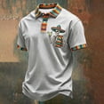 thumbnail image 2 of CONZONE Mexican Men's Cinco De Mayo Polo Shirt Short Sleeve Casual Polo Shirts For Men Skeleton Embroidery Collared Mexico May 5Th Golf Shirts, 2 of 3
