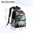 thumbnail image 4 of Wukai USA Bald Eagle Versatile Backpack:Spacious,Organized,Comfortable,Ideal for Travel and Everyday Use with Multiple Pockets and Padded Straps, 4 of 8
