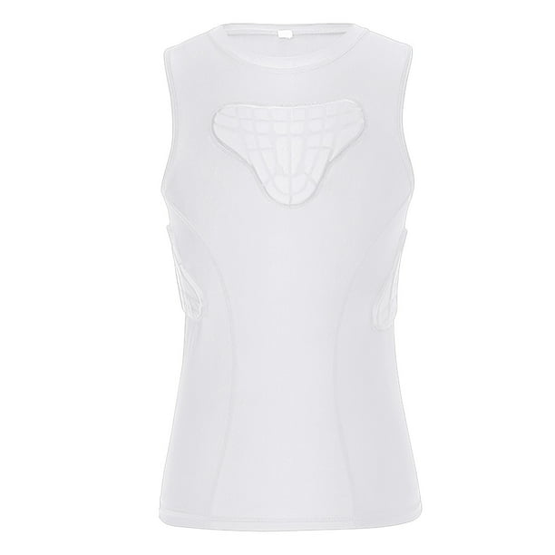 TUOYR Youth Padded Compression Shirt Chest Rib Protector Pad Football