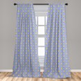thumbnail image 4 of Ambesonne Cats Funny Curtains, Kitten with Hearts Bees, Pair of 28"x95", Lavender Blue Pale Yellow, 4 of 4