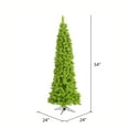 thumbnail image 2 of Vickerman 4.5" Flocked Lime Slim Fir Artificial Christmas Tree, Unlit, 2 of 3