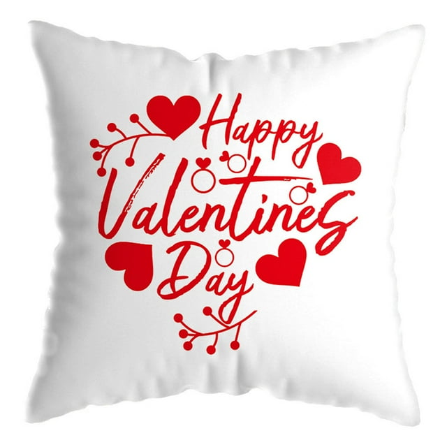 Household Goods Valentine'S Day Pillow Cover Short Plush Cushion Love