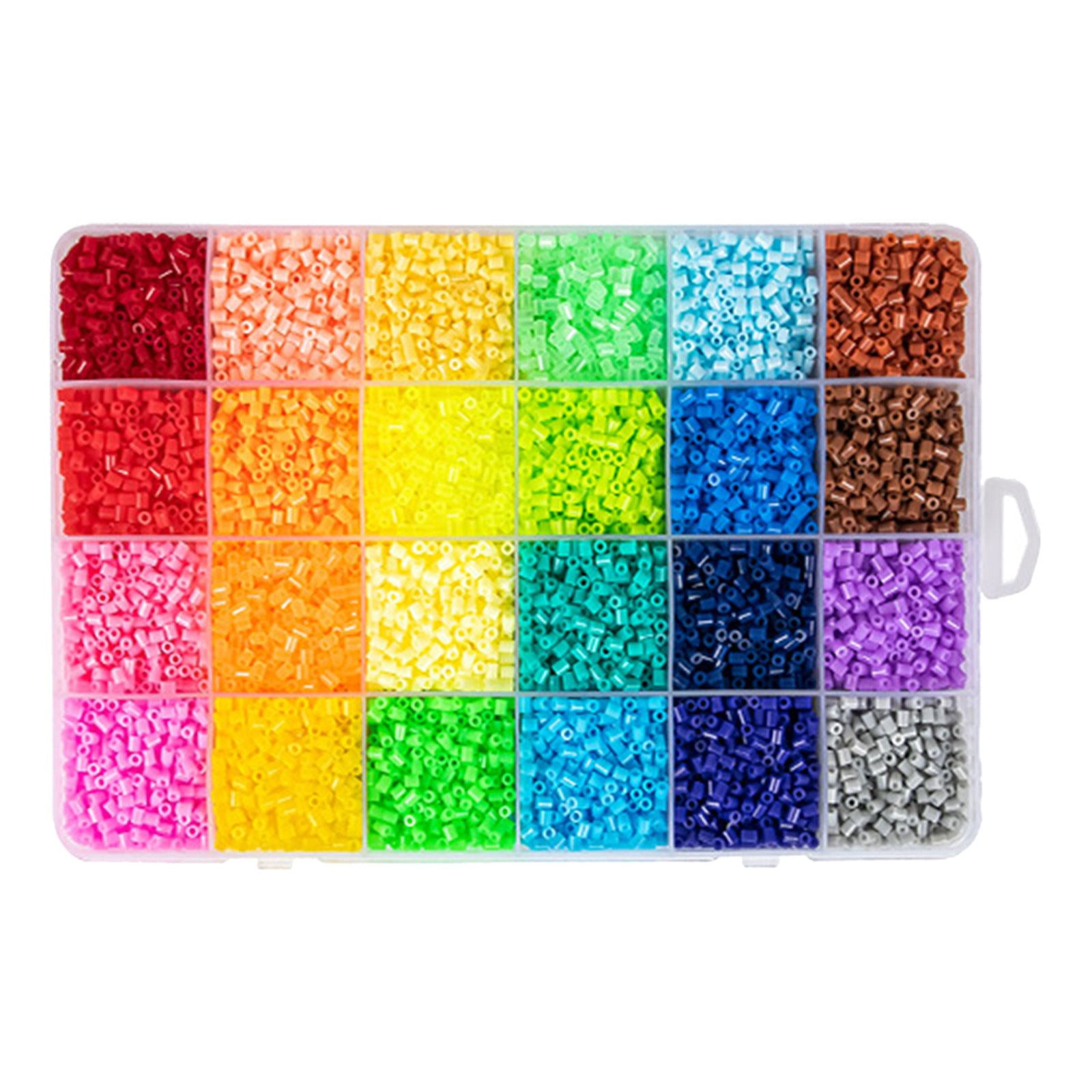 HILABEE 39000Pcs Fuse Beads Kit Creative 72 Colors DIY Art Melty Beads Hama Beads Puzzle Toys for Kids Children Party Christmas Girls