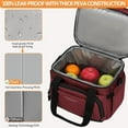 thumbnail image 5 of Insulated Lunch Bag for Men Women, Reusable Lunch Box Leakproof Cooler Lunch Tote Bag with Adjustable Shoulder Strap for Work Office Picnic Beach Travel, Black, 5 of 10