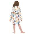 thumbnail image 7 of FORMRS Niños Bathrobe Unisex Hooded Robe Soft Plush Pajamas Sleepwear, Size 7-9T, Colorful Flowers, 7 of 7