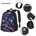 thumbnail image 3 of Balery Red White Blue Fireworks 1 Mochila Escolar 3 en 1 para Niños - Mochila Resistente con Lonchera Térmica y Estuche - Mochila Escolar para Niños y Niñas, 3 of 7