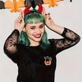 thumbnail image 3 of J.CARP 8 Pcs Cute Halloween Iron on Patches, Ghost Bat Spider Cat Animals Sew on Embroidered Applique Embroidery Repair Patch DIY Craft Accessories for Halloween Costume Clothing Jacket Backpack Hat, 3 of 6