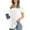 White, variant on SMihono Womens Tops Summer Dressy Casual Womens Summer Tunic Tops Casual Petal Short Sleeve Blouse Loose Fit Hawaiian Shirts Oversize T-shirt for Women