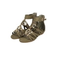 thumbnail image 5 of New Women Refresh Mosso-02 Faux Suede Open Toe Metallic Gladiator Sandal, 5 of 5