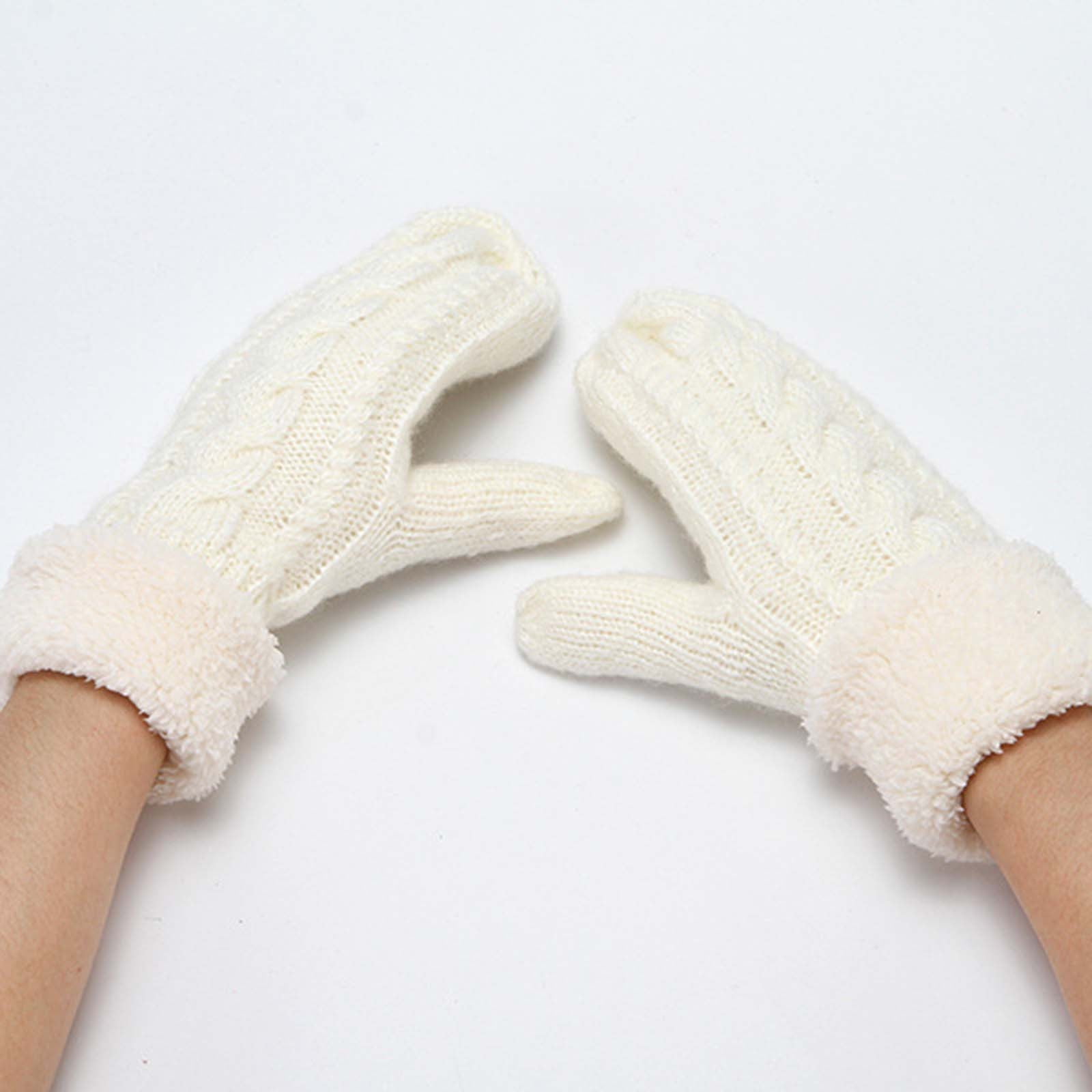 Christmas Clearance ! HERESOM Warm Winter Knit Mittens for Women ...