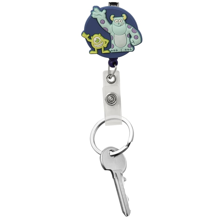 VALIEM MONSTER Mサイズ Zigzag（巾着、タグ付き) Disney Unisex Monsters Inc Badge Reel, 26-inch Retractable ID Card