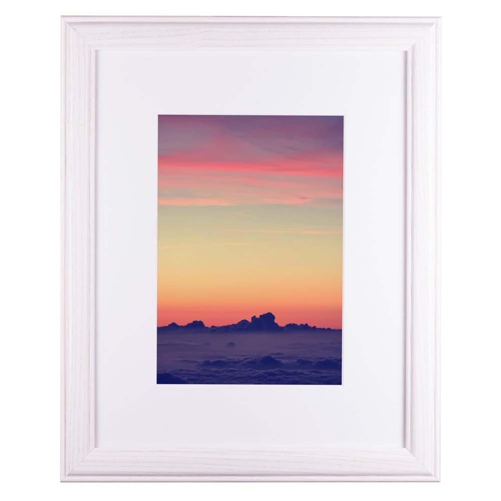 Craig Frames Wiltshire 236, Simple White Hardwood Picture Frame with