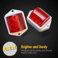 thumbnail image 5 of 2Pcs Universal Side Marker 2x2 Inch Trailer RV Marker LED Light - Red, 24V Waterproof Design Ideal for RVs, Campers, Trucks, Vans, Caravans, and Boats - Side Marker Indicator and Auxiliary Lamp, 5 of 8