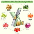 thumbnail image 5 of ONCE FOR ALL Potato Slicer and French Fry Cutter, Adjustable Thickness Mandoline Vegetable Cutter for Homemade Fries, Potato Chips, Slices and Cubes, Stainless Steel Kitchen Food Prep Tool, 5 of 10