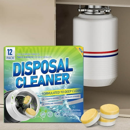 Grrvtrz 12-Pack Draining Cleaner and Deodorizer Tablets Effectives for Sewer Pipe Cleaning and Odor Removal,Household Cleaners,Cleaning Supplies