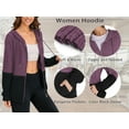 thumbnail image 4 of Rosvigor Womens Oversized Hoodies Lightweight Color Block Sweatshirts for Women Casual Hooded Shirts, 4 of 7