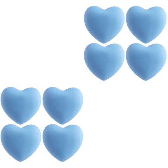 BEADCEST Adorable Cabinet Handle Blue Heart Shaped Pull for Furniture 8Pcs