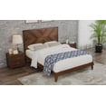 thumbnail image 4 of Mid-Century Modern Platform Bed Wood Slat Support with No Box Spring Needed,King Walnut, 4 of 21