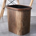 thumbnail image 4 of WASHWEPE 1Ud Bote De Basura Plástico Marrón Con De Madera Para Uso En El Hogar, 4 of 6
