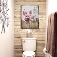 thumbnail image 6 of WFSposter Pigs Bathroom Decor Wall Art Funny Pink Pigs Pictures Wall Decor Farmhouse Animals Pig Vintage Painting for Bathroom Toilet Cute Pig Prints Artwork Framed 12"x16", 6 of 6