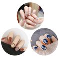 thumbnail image 1 of Women Artificial Nails Rhinestone 72PCS Fake Nail with DIY Nail Tools for Girls, 1 of 8