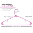 thumbnail image 5 of Utopia Home Plastic Hangers 50 Pack - Space Saving Clothes Hanger - Durable & Strong Closet Organizers and Storage with Built-in Strap Hooks - Essential for Shirts, Pants, Skirts & Coats (Pink), 5 of 7