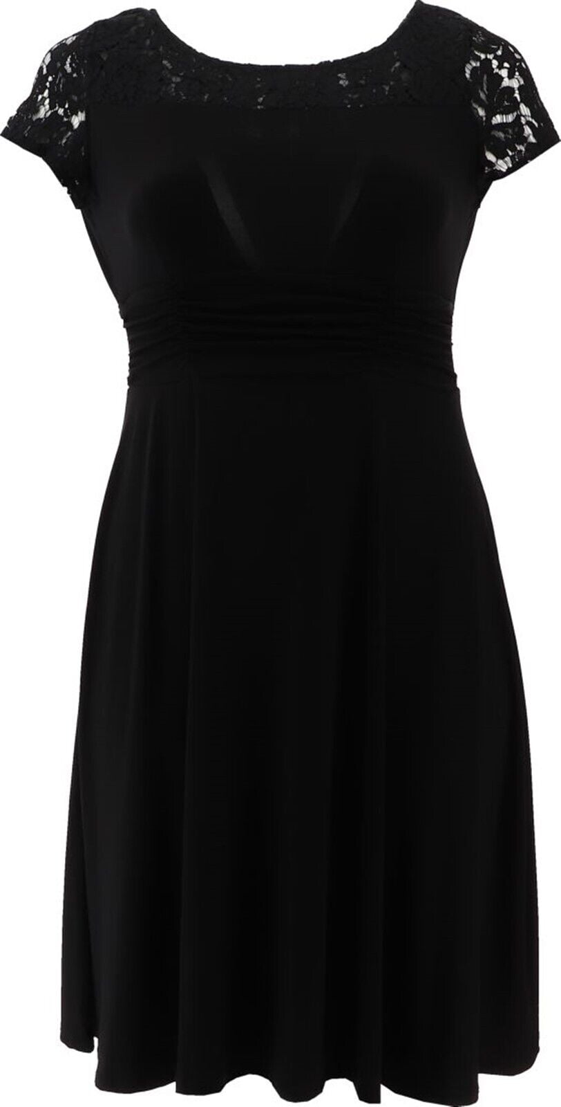 perceptions short sleeve fit & flare dress