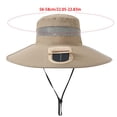 thumbnail image 3 of Solar USB Fan Bucket Hat, Summer Solar USB Dual Charging Fisherman Fan Hat, Men’s Strong Wind Portable Cooling Hat, Sun Hat for Outdoor Fishing Camping Hiking and Travel, 3 of 8