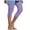 Purple, variant on breaise Capri Leggings for Women Lace Capri Leggings Slim Fit Yoga Pants Soft Lace Hem Stretch Crop Tights for Workout Running