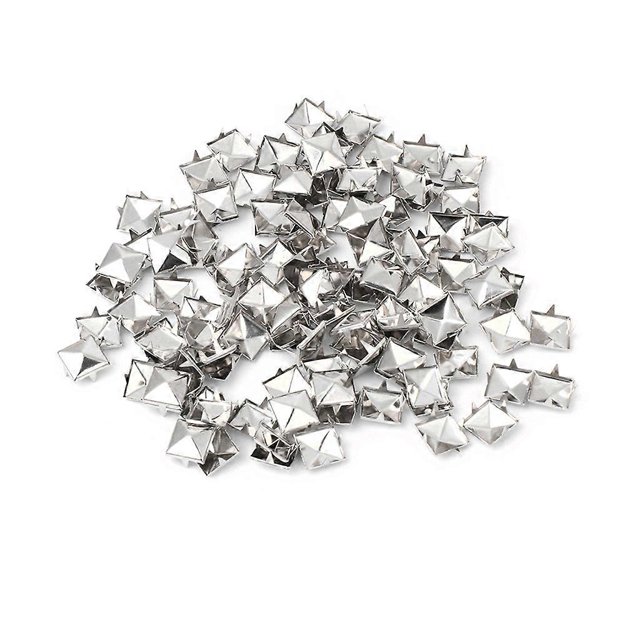 100 remaches cuadrados de metal para zapatos, cinturones, ropa, decoración DIY