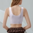 thumbnail image 6 of Pullover Wireless Bras for Women, Full Coverage Scoop Neck Underwear, Wide Shoulder Straps Design, Breathable Comfort Bralette | VerBelle,Purple 2XL, 6 of 6