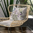 thumbnail image 2 of Hummingbird Love Indoor/Outdoor Pillow with Removable Cover in Beige Purple Brown Green18x18, 2 of 5