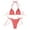Red, variant on Womens Swimsuits Two Piece Bikini Sets High Waist Floral Print Triangle Thong Orange Women Bathing Suits XS