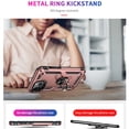 thumbnail image 4 of Compatible with iPhone 14 Pro Case Built-in 360 Ring Holder Kickstand, Extreme Protection Military Armor Magnetic Car Dual Layer Protective Heavy Duty Phone Cover For iPhone 14 Pro,Rosegold, 4 of 8