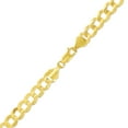 thumbnail image 3 of Floreo 10k Yellow Gold 7mm Solid Curb Cuban Chain Necklace, 3 of 4