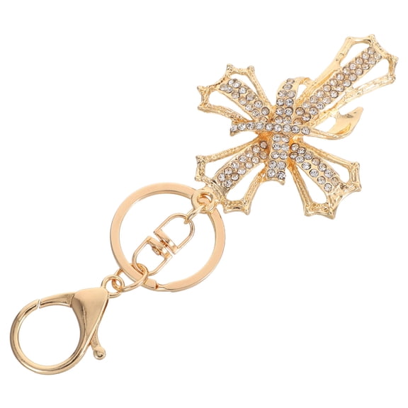 CTIRCHIU Metal Cross Keychain Pendant with Rhinestone for Car Keys and Backpack Accessories