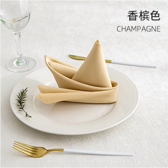 Nvzi 12Pcs Dark Beige cloth napkins -18 × 18 inch washable polyester napkins, solid color napkins, reusable restaurant holiday dinner and daily napkins
