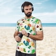 thumbnail image 4 of Wukai Floral Vintage Print Men's Short-Sleeved Mesh T-Shirt,Quick-Dry Short Sleeve Workout T-Shirt-Small, 4 of 8