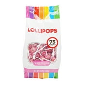 Hilco Pink Watermelon Lollipops, 75 Count 14.5 oz, Everyday Gusset Bag, Allergens Not Contained