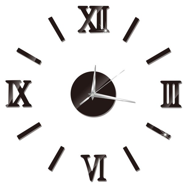 Reloj de pared 3D, pegatinas de espejo para pared, relojes de pared creativos DIY, pegatina de arte extraíble, decoración del hogar, aguja de cuarzo para sala de estar Tan Jianjun unisex