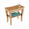 thumbnail image 2 of Lavish Home Shower Bench - Water Resistant Natural Eco-Friendly Bamboo with Storage Shelf for Bathroom, 2 of 7