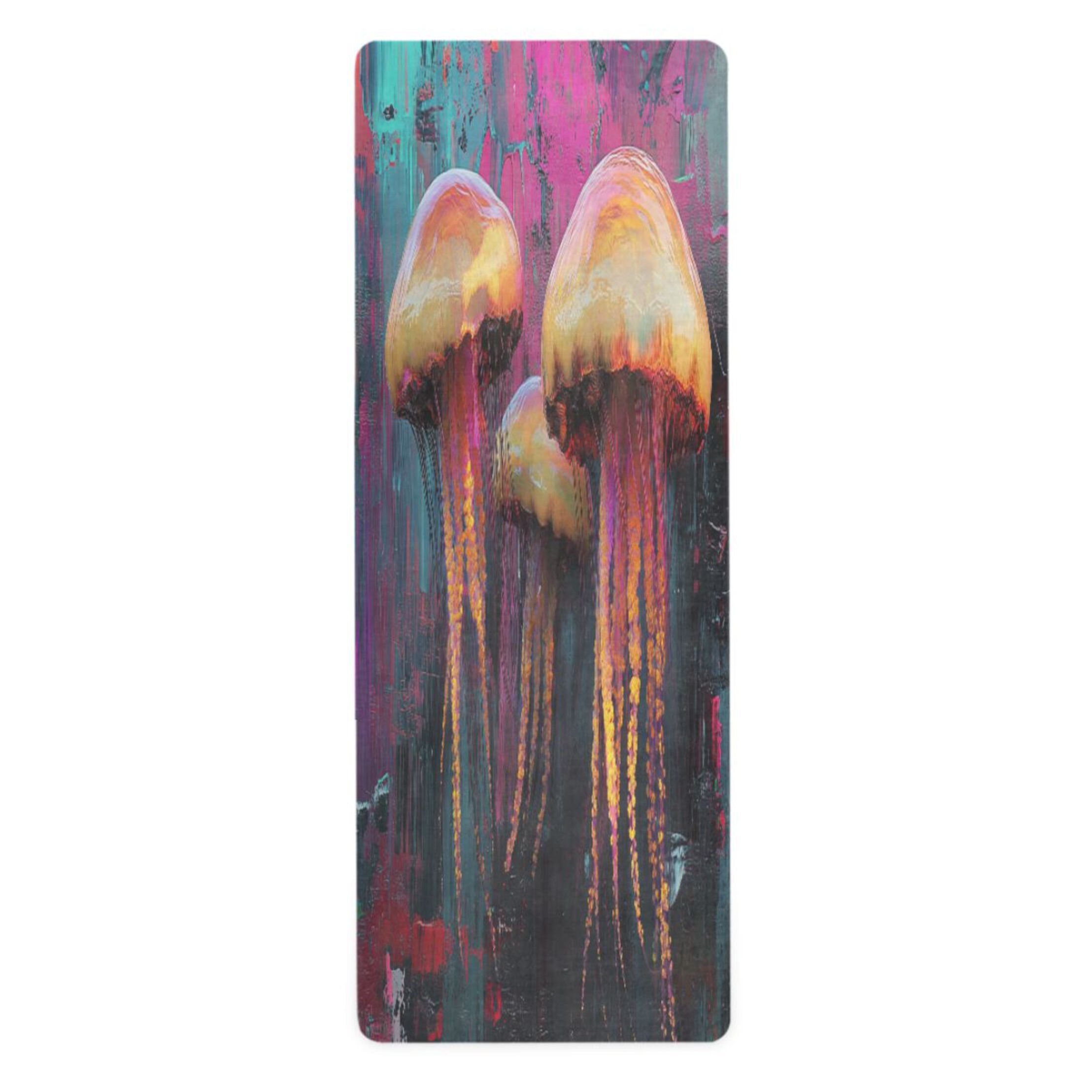 BZSMCE Yoga Mat Women Jellyfish Colorful Fitness Mat