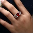 thumbnail image 5 of K-KED Elegant 925 Silver Filled Ring Women Cubic Zircon Wedding Delicate Jewelry Size 5-11-Heart-9, 5 of 6